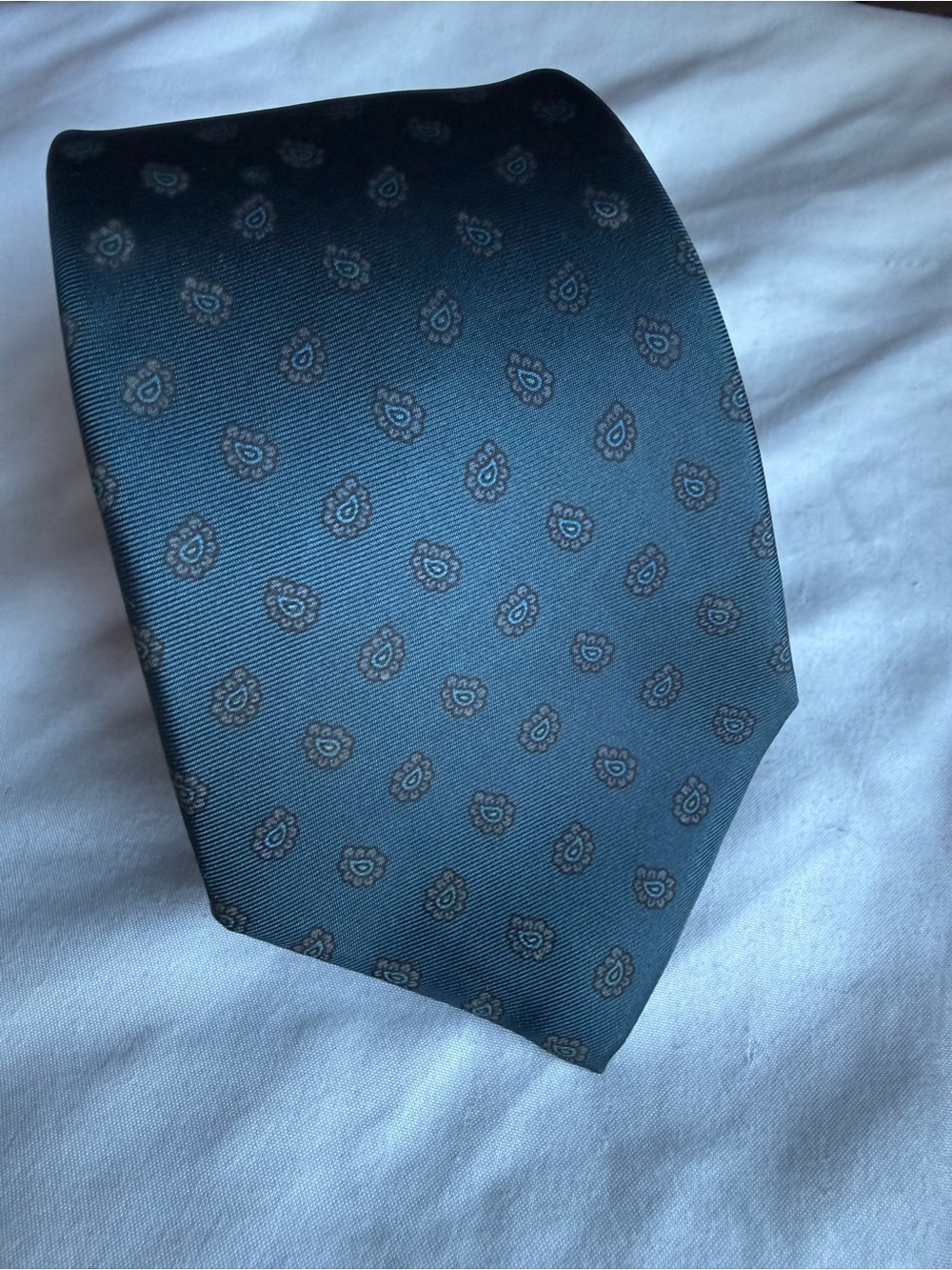 Vintage Silk Tie Navy Paisley Men's Tie Planteen & Krogh 3.5” x 55”